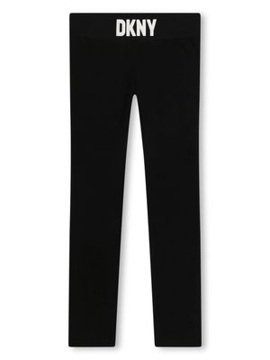 Dkny Kids legging à taille logo - Noir