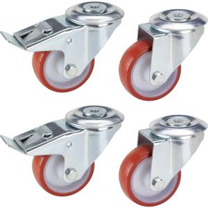 dörner + helmer Zwenkwiel Wieldiameter: 80 mm Draagvermogen (max.): 300 kg 4 stuk(s)