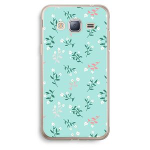 Small white flowers: Samsung Galaxy J3 (2016) Transparant Hoesje