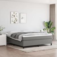 Boxspring bed stof donkergrijs 160x200 cm