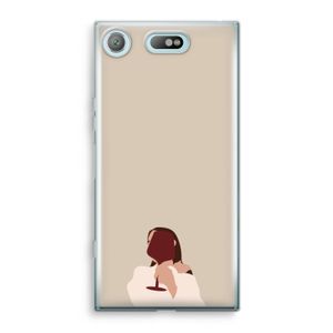 I drink wine: Sony Xperia XZ1 Compact Transparant Hoesje