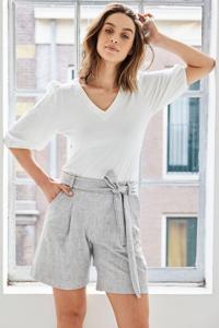 Helena Hart 7664 - Top Puff Soft T-shirt Korte Mouw Ecru