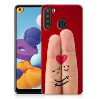 Samsung Galaxy A21 Silicone Back Cover Liefde - Origineel Romantisch Cadeau