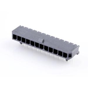 Molex 436501200 Male header, inbouw (standaard) Totaal aantal polen: 12 Rastermaat: 3 mm Inhoud: 1 stuk(s) Tray