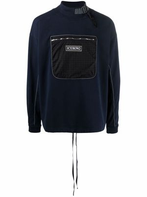 Iceberg sweat à poche poitrine - Bleu