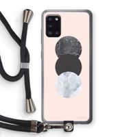 Marmeren cirkels: Samsung Galaxy A31 Transparant Hoesje met koord