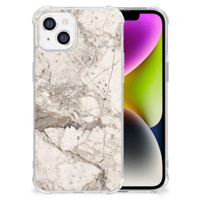 iPhone 14 Anti-Shock Hoesje Marmer Beige iPhone 14 Anti-Shock Hoesje Marmer Beige