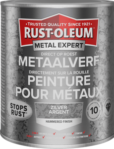 rust-oleum metal expert metaalverf hamerslag wit 250 ml