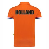 Holland fan polo t-shirt oranje luxe kwaliteit - 200 grams katoen - heren 2XL  - - thumbnail