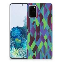 Samsung Galaxy S20 Plus | TPU Hoesje | Abstract Green Blue Samsung Galaxy S20 Plus | TPU Hoesje | Abstract Green Blue