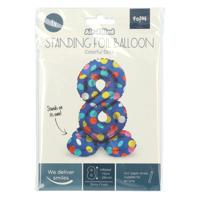 Folat BV Staande folieballon colorful dots cijfer 8 - 72cm