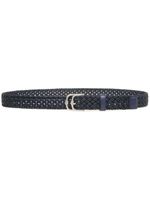 Bally ceinture tressée à boucle logo - Bleu