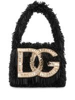 Dolce & Gabbana sac à bandoulière DG à ornements en cristal - Noir - thumbnail