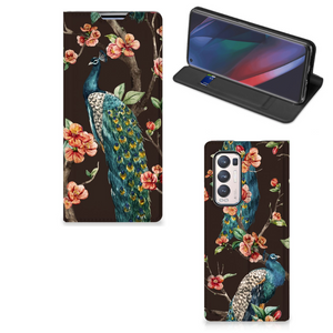 OPPO Find X3 Neo Hoesje maken Pauw met Bloemen