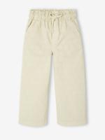 Wijde broek met plumetis ecru