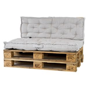 Unique Living Palletkussenset Rib Beige - 2 delig