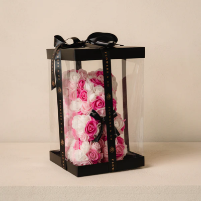 Pink&White Rose Bear