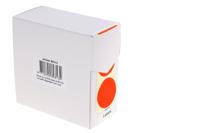 Etiket rillprint 35mm 500st op rol fluor rood