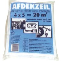 6x Afdekzeil / bouwfolie transparant 4 x 5 m
