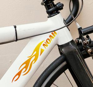 Fietssticker gepersonaliseerd met naam