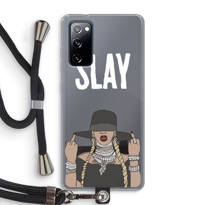 Slay All Day: Samsung Galaxy S20 FE / S20 FE 5G Transparant Hoesje met koord