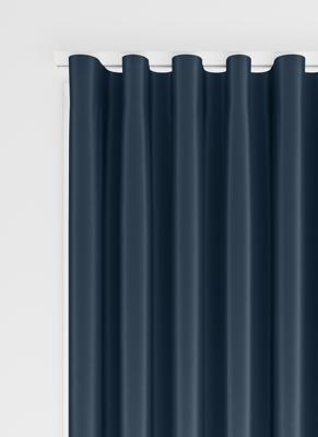 Bahrein gordijn - Blauw met Wave plooi