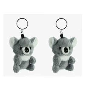 2x stuks koala knuffel sleutelhangers van 16 cm