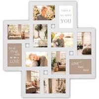 Haes Deco Grote houten Multi Fotolijst Villach wit voor 12 foto's 10x15 (formaat 60x60 cm) - MP123