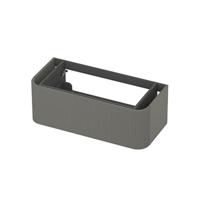 INK - Afgeronde Onderkast Gelakt 1 Lade Softclose met Gefreesd Front Tbv Grepen - 1000x450x350 Mm - Mat Beton Groen