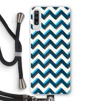 Onderbroken lijn: Samsung Galaxy A70 Transparant Hoesje met koord