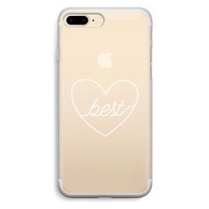 Best heart pastel: iPhone 7 Plus Transparant Hoesje