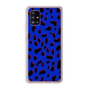 Blue Leopard: Samsung Galaxy A51 5G Transparant Hoesje