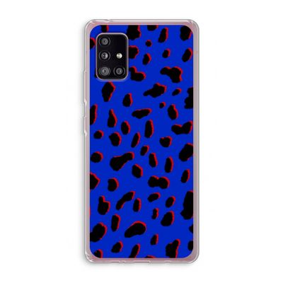 Blue Leopard: Samsung Galaxy A51 5G Transparant Hoesje