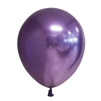 Chrome Ballonnen Paars 30cm (10st) - thumbnail