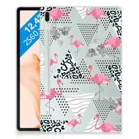 Samsung Galaxy Tab S7FE Back Case Flamingo Triangle - thumbnail