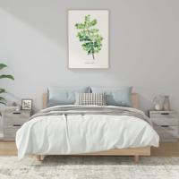 Nachtkastjes 2 st bewerkt hout grijs sonoma eikenkleurig