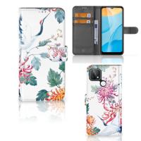 OPPO A15 | Telefoonhoesje | Met pasjeshouder | Bird Flowers