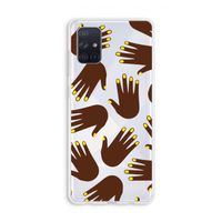 Hands dark: Galaxy A71 Transparant Hoesje
