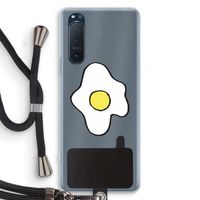 Spiegelei: Sony Xperia 5 II Transparant Hoesje met koord