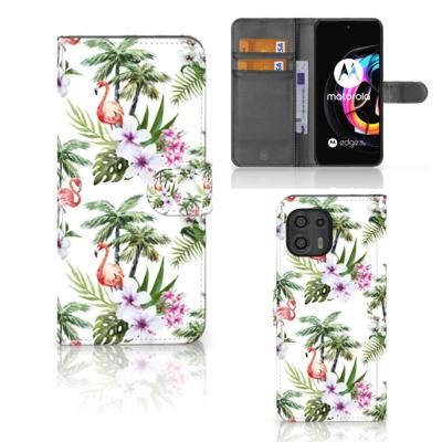 Motorola Edge 20 Lite | Telefoonhoesje | Met pasjeshouder | Flamingo Palms
