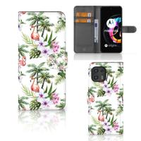 Motorola Edge 20 Lite | Telefoonhoesje | Met pasjeshouder | Flamingo Palms