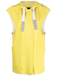 Fabiana Filippi gilet zippé à capuche - Jaune