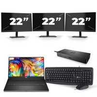 Dell Precision 5520 - Intel Core i7-7e Generatie - 15 inch - 16GB RAM - 512GB SSD - Windows 11 + 3x 22 inch Monitor