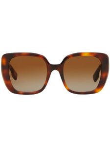 Burberry lunettes de soleil à monture carrée oversize - Marron