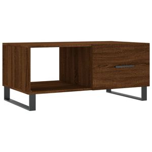 vidaXL Salontafel 90x50x40 cm bewerkt hout bruin eikenkleur