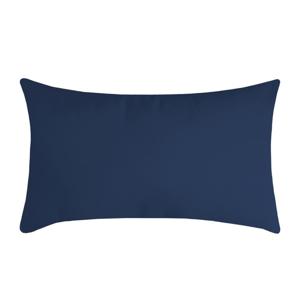 Stof Textile sierkussen Nelson - donkerblauw - 30 x 50 cm - bank kussens - polyester