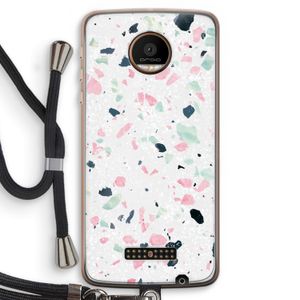 Terrazzo N°3: Motorola Moto Z Force Transparant Hoesje met koord