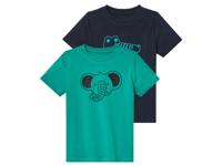 lupilu 2 kinder T-shirts (Donkerblauw/groen, 86/92)