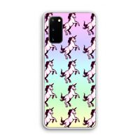 Musketon Unicorn: Samsung Galaxy S20 Transparant Hoesje