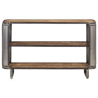 The Living Store Industrieel Houten Dressoir - 120 x 30 x 73 cm - Massief Mangohout - thumbnail